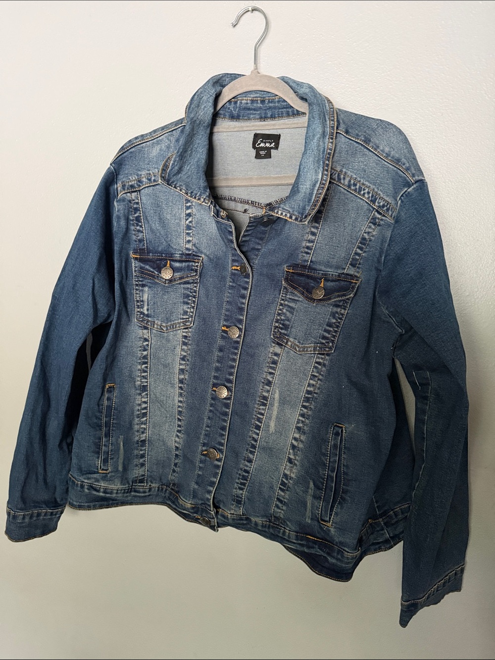 Simply Emma Two-Tone Blue Denim Jacket